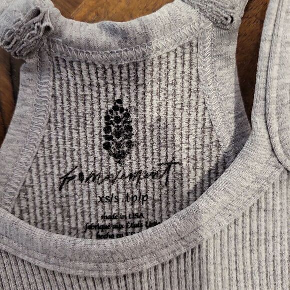 Free People Happiness Runs Heather Grey Tank XS/S - Picture 5 of 7